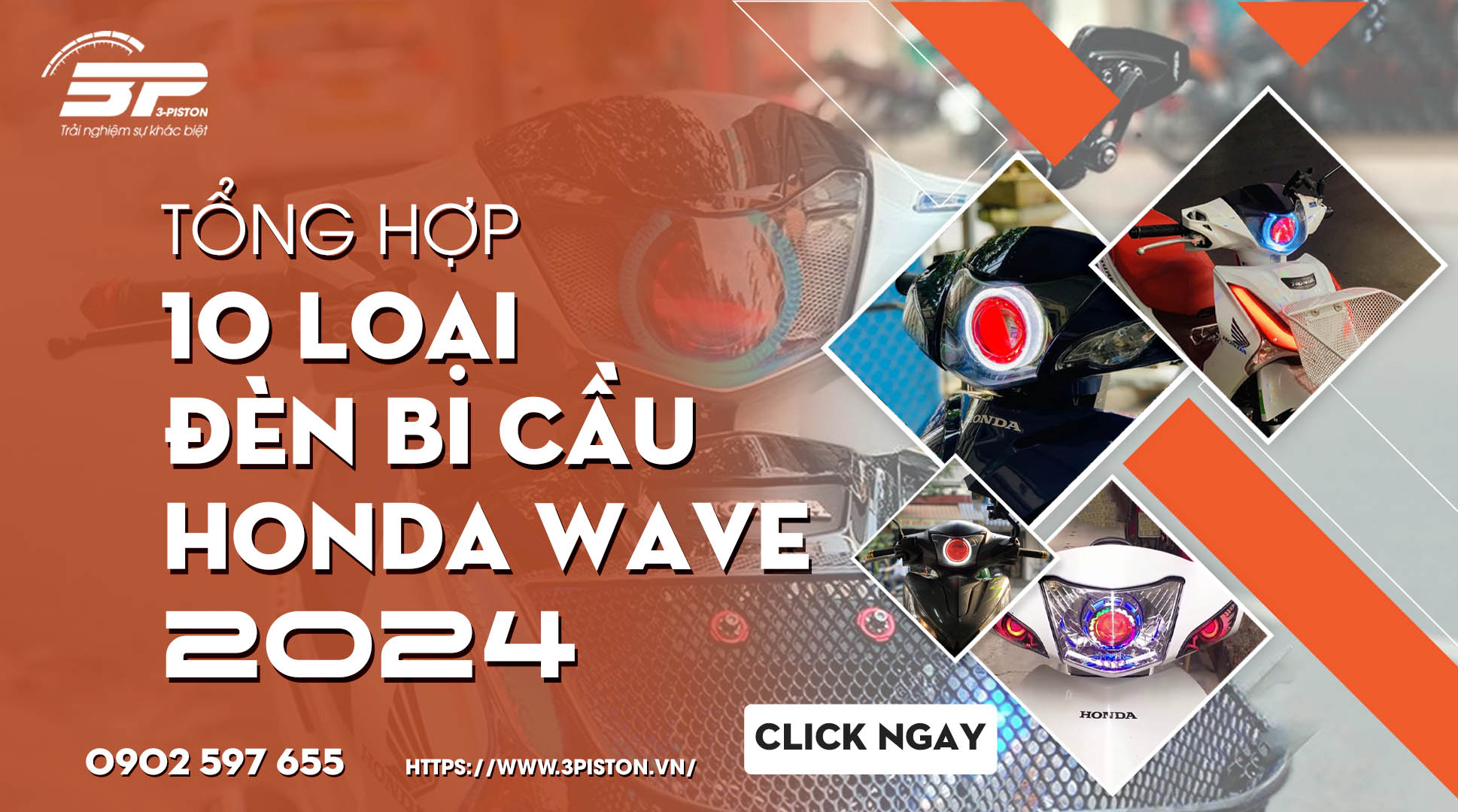 TOP 10+ loại đèn bi cầu Honda Wave HOT nhất 2024