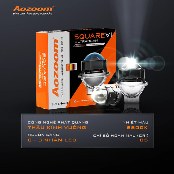 Đèn Bi Led Aozoom Square V1 9