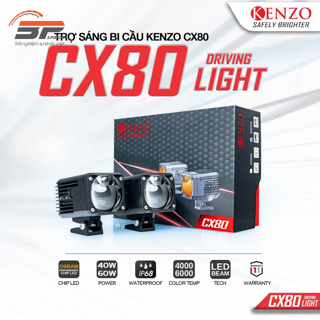 Đèn Bi cầu trợ sáng Kenzo CX80 16