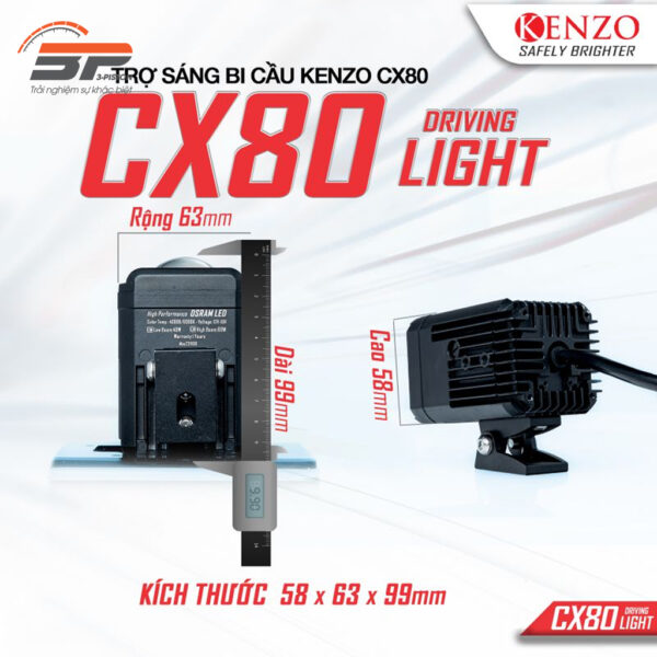 Đèn Bi cầu trợ sáng Kenzo CX80 9