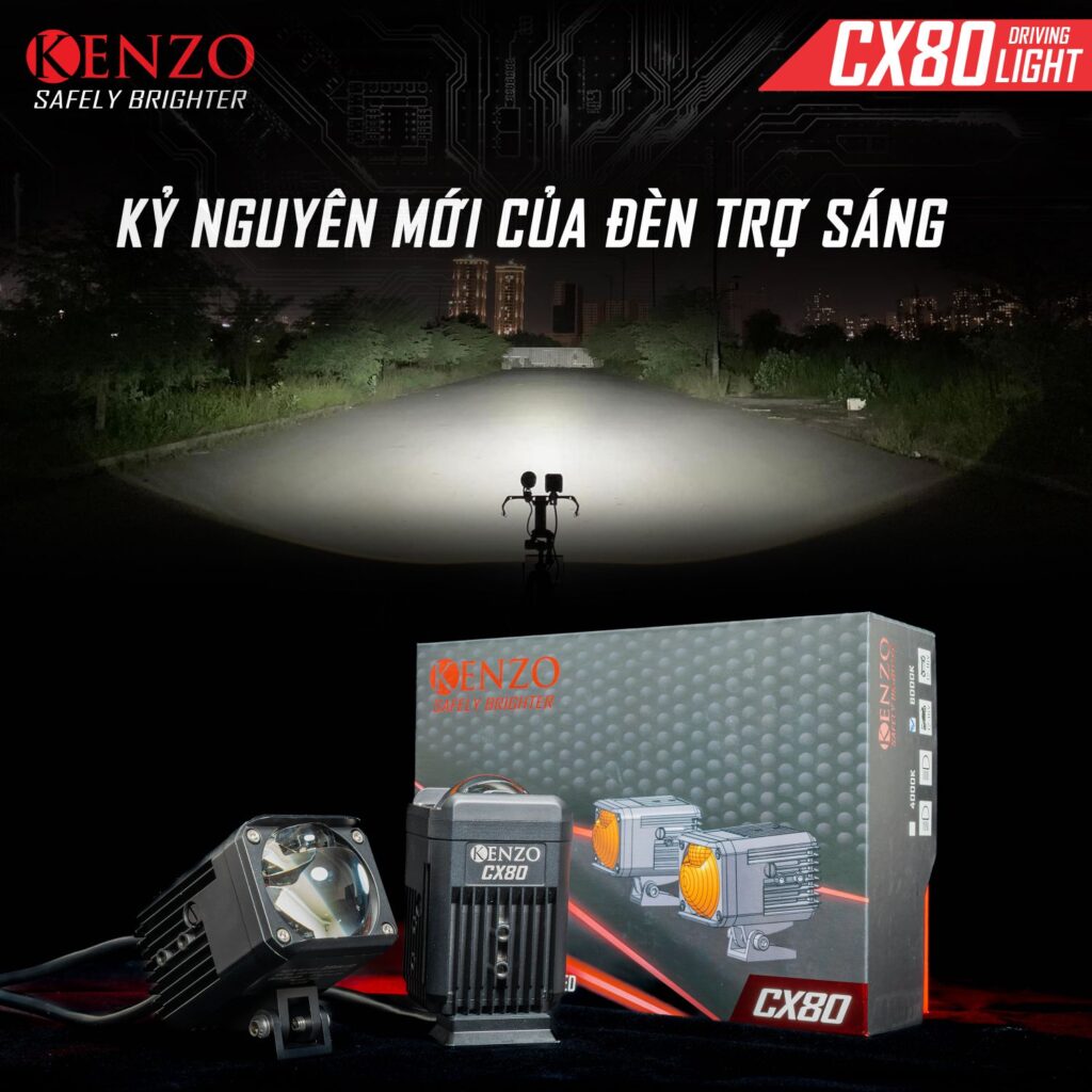 Đèn Bi cầu trợ sáng Kenzo CX80 8