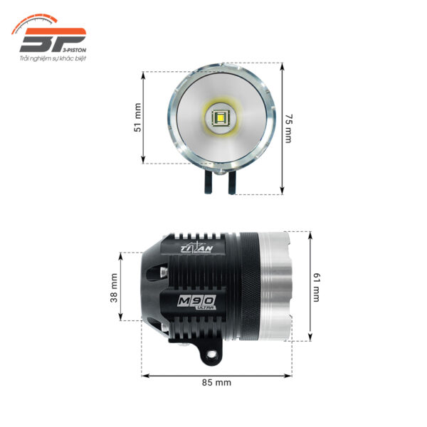 Đèn Trợ Sáng Titan Moto M90 Ultra 3