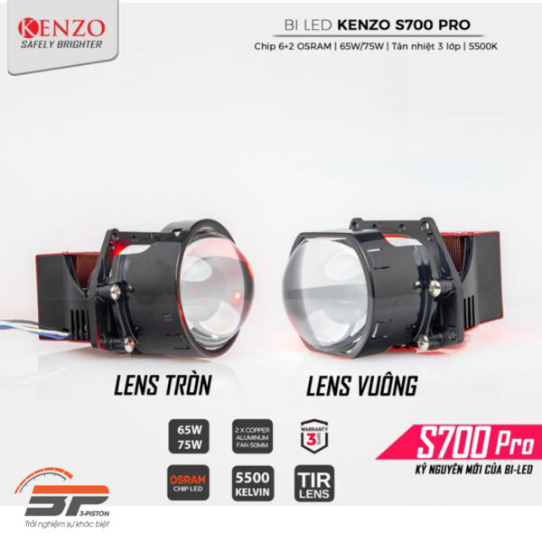 Đèn bi cầu xe máy Led Kenzo S700 Pro 17