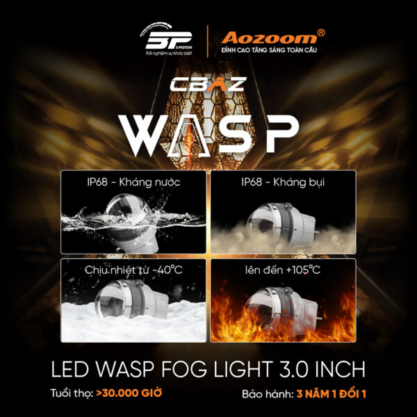 Đèn bi gầm Led Wasp Fog Light 3.0 Inch