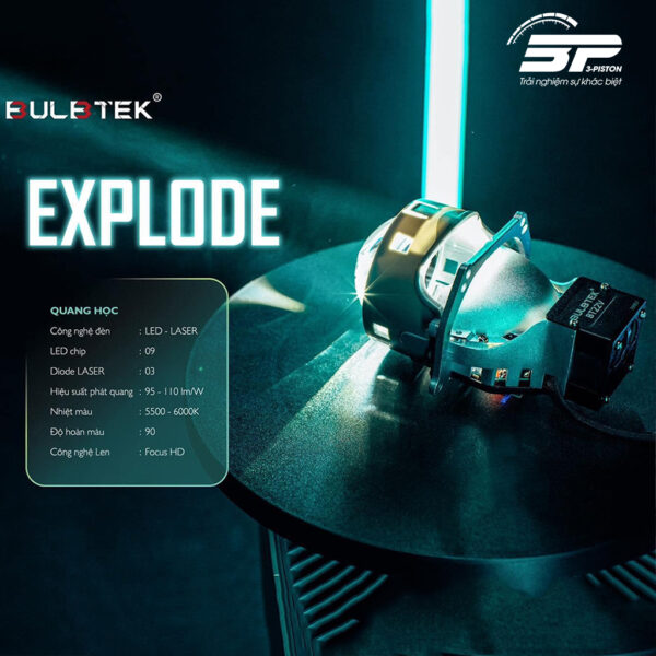 Đèn bi laser ô tô Explode Bulbtek 13