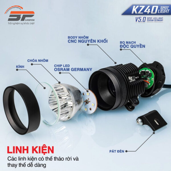 Đèn trợ sáng Kenzo KZ40 V5.0 1