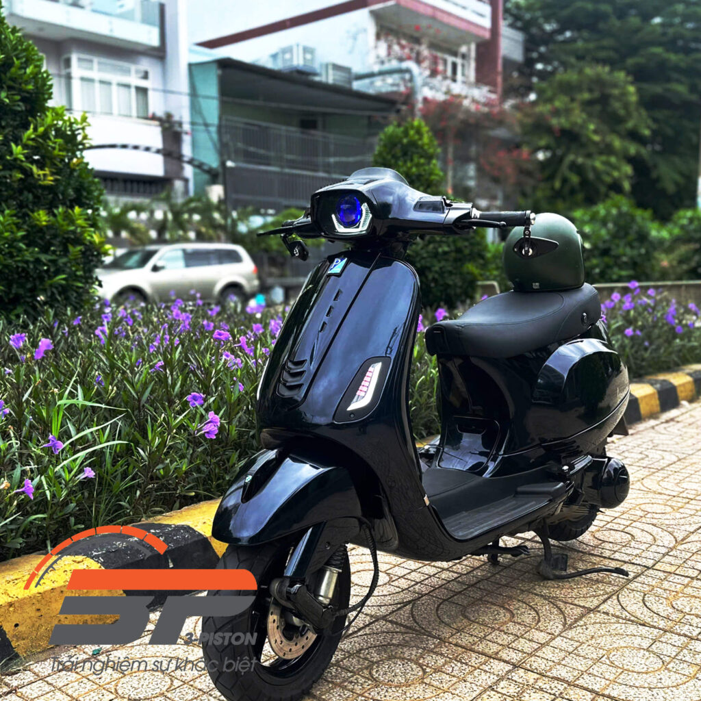 đèn bi cầu xe vespa