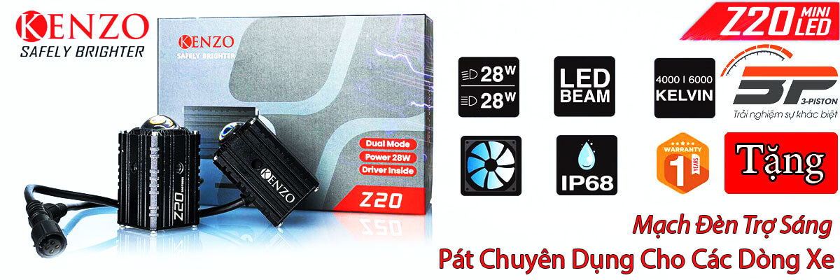 So sánh đèn trợ sáng Kenzo Z20 vs Titan M10 Ultra V2