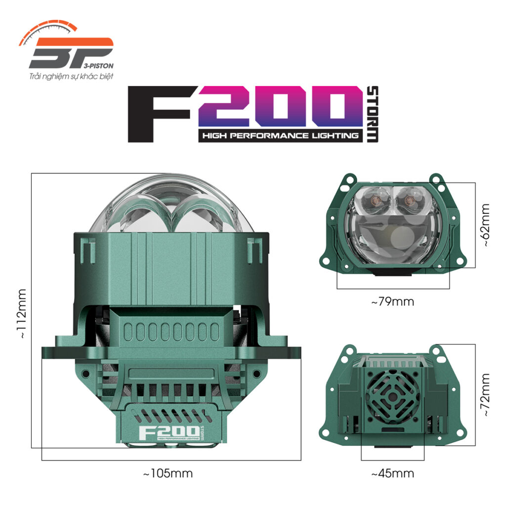 Đèn bi cầu led Titan Moto F200 Storm 9