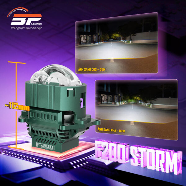 Đèn bi cầu led Titan Moto F200 Storm 10
