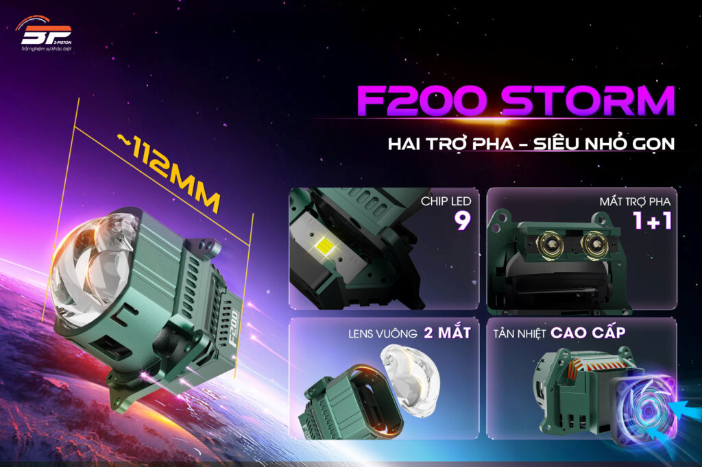 Đèn bi cầu led Titan Moto F200 Storm 29