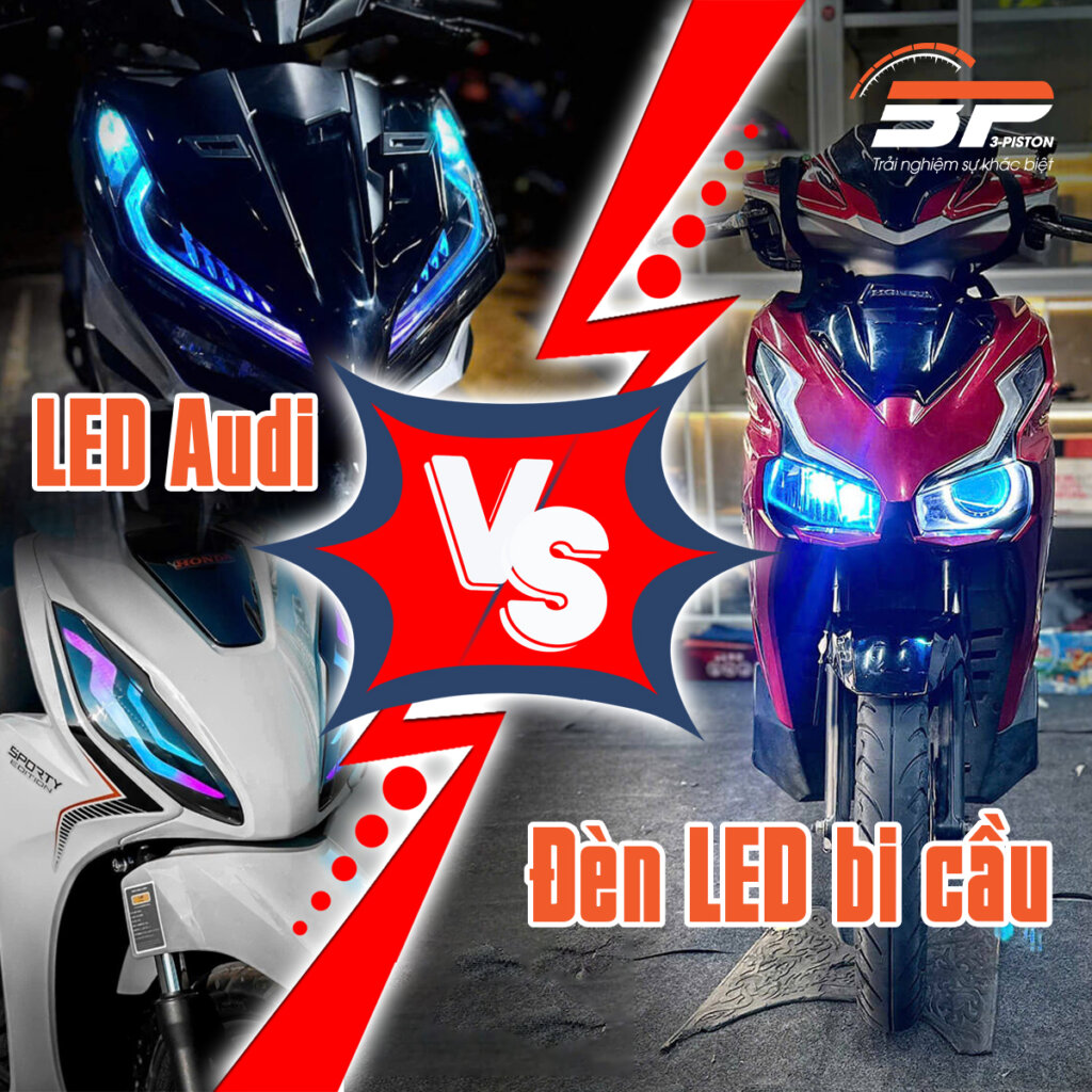 Đèn bi cầu và đèn Led audi 1