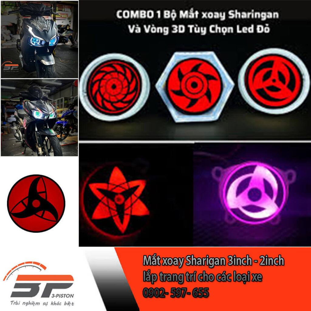 Mắt Xoay Sharingan Cho Xe Maý 48 Mắt Xoay Sharingan Cho Xe Maý