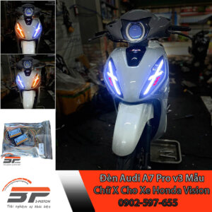 Đèn Audi mẫu chữ X cho xe Vision