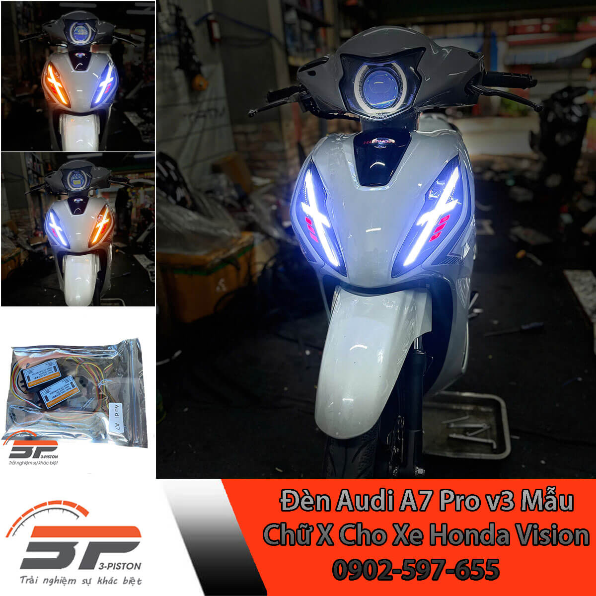 Đèn Audi Mẫu Chữ X Cho Xe Vision 1 Đèn Audi mẫu chữ X cho xe Vision