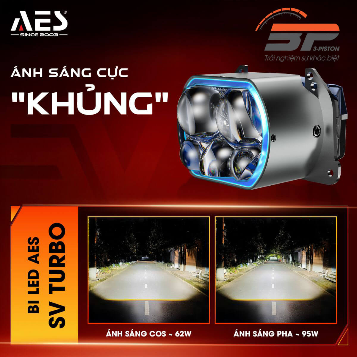 Bi Cầu LED AES SV Turbo 11 Bi Cầu LED AES SV Turbo