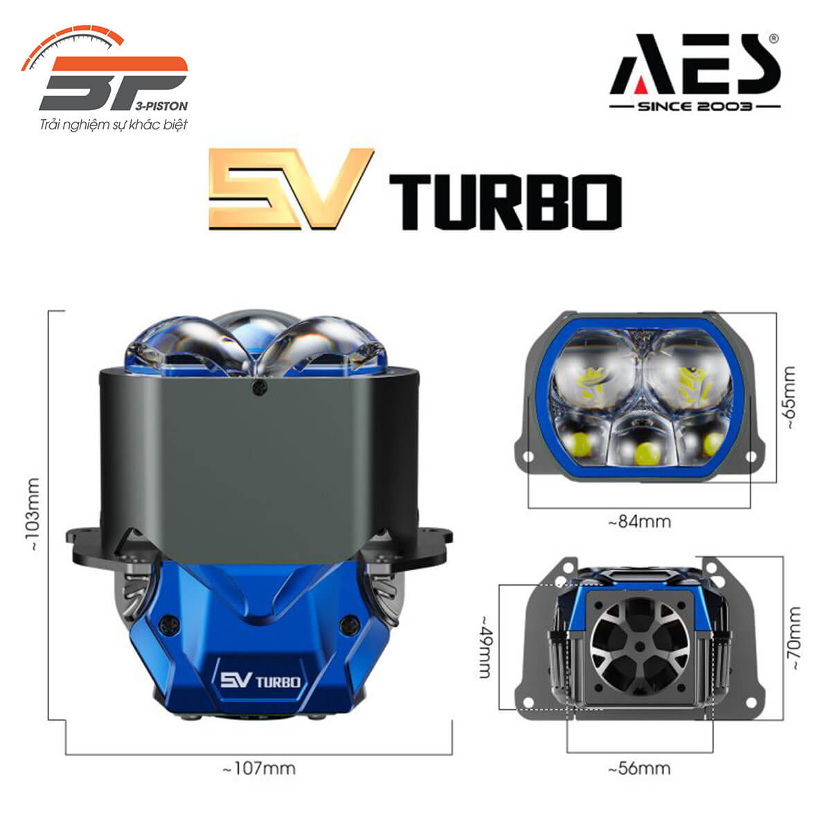 Bi Cầu LED AES SV Turbo 8 Bi Cầu LED AES SV Turbo